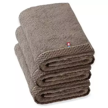 Imabari Towel Bath Towel Imabari Cotton Set of 3 Ultra Thick Premium Luxury Long Pile Sweet Twisted Yarn Mocha Fluffy Soft Quick Drying Instant