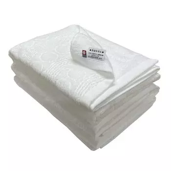 Imabari Towel Bath Towel Set of 3 White Hotel Type 65x125cm Water Absorbent Made in Japan