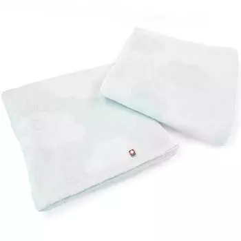 Imabari Towel Certified Bath Towel Set of 2 Cotton Made in Japan 100% (Sheep Pattern)