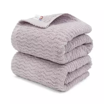 Imabari Towel Certified Bath Towel Set of 2 FUu Plus Made in Japan Ash Purple [oruta] (Azuki)