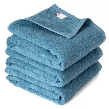 Imabari Towel Certified Natural Bath Towel Set of Made in 65cm x Quick Room Cotton [oruta] 3, Japan, 120cm, Thin, Absorbent, Drying, Dry, 100% (Navy)