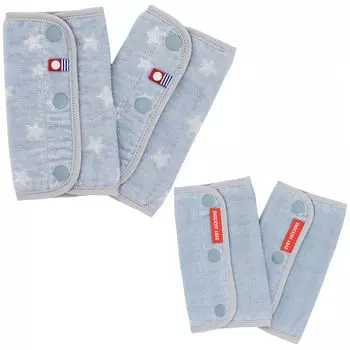 Imabari Towel Drool Pad Reversible Baby Carrier Drool Cover Button Type (Star Blue)