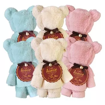 Imabari Towel Gift Towel Bear Set of 6 Towel Gift Set Present Celebration Birthday Wedding Graduation Present Cute Ladies Women Made in Japan Hand