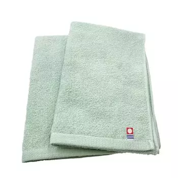 Imabari Towel N Color Face Towel Green Set of 2 Brand Thin Plain Everyday Use Simple Made in Japan Domestically Made