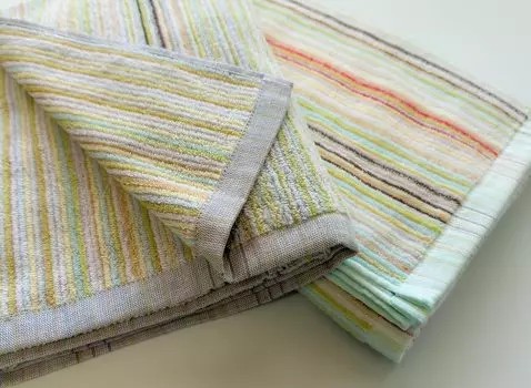 Imabary Imabari reTOWEL One Wash Остатки ниток Эко-полотенца Набор банных полотенец, 3 шт.