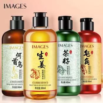 IMAGES Имбирный шампунь Нежное увлажнение Увлажняющий Освежающий Упругий и питательный Polygonum Multiflorum Ginger shampoo