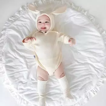 IMBE BEE Infant Rabbit Goal Костюм + шапка + комплект носков, размер 73, лучшая детская одежда в Корее