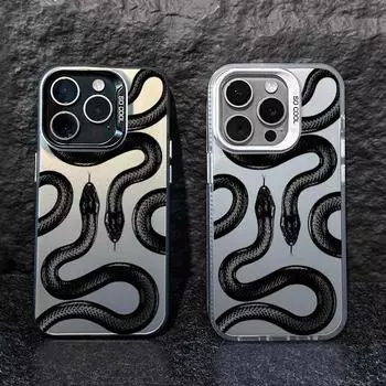 IMD цветной чехол для телефона iPhone 11 13 16 Pro Max iPhone 14 15 Pro Max 12 13 Pro Max Samsung S24 A55 S23 A05 S25 A54 A06 S22 A15 A52S A34 A14 Samsung A05 4G чёрный