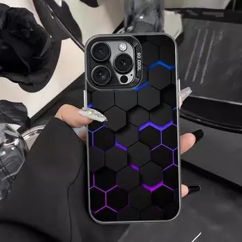 IMD цветной чехол для телефона iPhone 11 13 16 Pro Max iPhone 14 15 Pro Max 12 13 Pro Max Samsung S24 A55 S23 A05 S25 A54 A06 S22 A15 A52S A34 A14 Samsung A05 4G чёрный