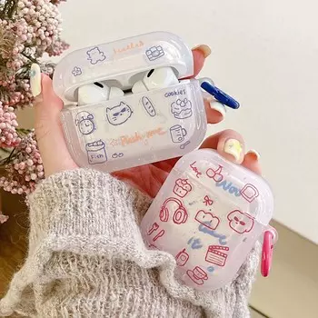 Imd граффити брелок собака кошка медведь мультяшная гарнитура зарядное устройство для Apple Airpods 3 1 2 Pro 2nd милый чехол для наушников Conque For Airpods Pro 2ND