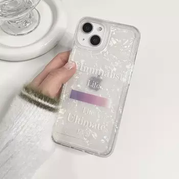 Imd Jane Letter Shiny Shell Art Gradinet чехол для телефона Iphone 11 12 Promax 14 Pro Max 13promax силиконовая мягкая задняя крышка Капа For iphone 12pro