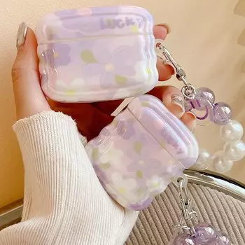 Imd Lucky Flower кулон-брелок со смайликом, беспроводной Bluetooth чехол для наушников для Apple Airpods 1 2 Pro 3 2nd Wavy Charging Box For Airpods 1 2