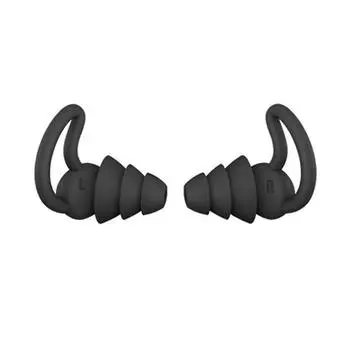 iMeBoBo A1 Shark Fin Version Nano Silicone Sleeping Noise Reduction Ears, Style:Три слоя Three Layer чёрный