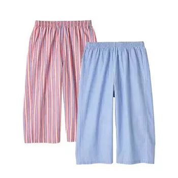 iMedia Relax Steteco LL Размер 2 Цвет Комплект Шорты Длина Хлопок Steteco Домашняя одежда Пижамы Домашняя одежда Брюки Однотонные женские 3/4 100% Красный/Синий