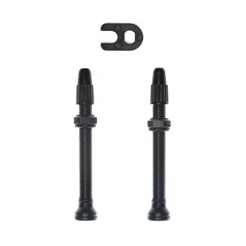 IMEZI Tubeless Valve 50 мм Длина Набор из 2 шт. с инструментом для сердечника клапана (черный) чёрный