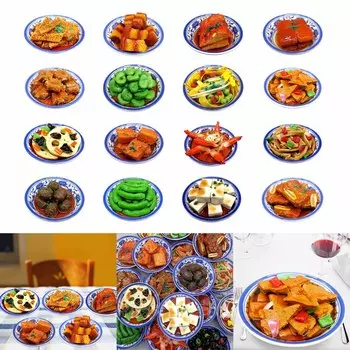 Имитационная модель китайского блюда. Поддельная модель китайской еды. Реалистичная китайская горячая модель холодного блюда для показа в ресторане. O