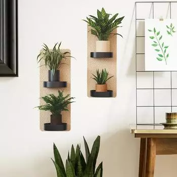Имитация 3D зеленых растений Наклейки на стену Креативные растения в горшках Спальни Гостиные Балконы Украшения дома Наклейки на стену 30x60CM