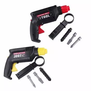 Имитация электрической дрели, инструмент для ремонта, игрушка с 3 шт. наконечниками, ролевая игра, игрушка, разборка, строительная игра