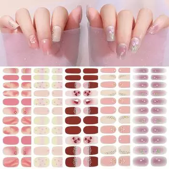 Имитация алмазных наклеек для ногтей Бронзирующие звезды 22 наклейки для ногтей из пленки для ногтей