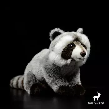 Имитация американского енота, плюшевая кукла, милая кукла-енот, имитация животных, плюшевые игрушки, подарки height 17cm