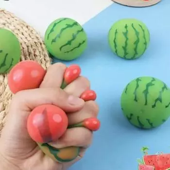 Имитация арбуза, отскакивающая игрушка, мягкая TPR, быстрая игрушка, снятие стресса, фруктовая кукла, игрушки, снимают