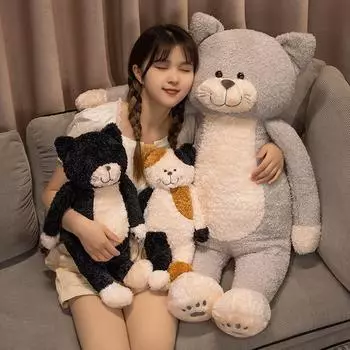 Имитация чая, риса, кошки, узор, кошка, плюшевая игрушка, кукла, креативное милое украшение для дома, детские игровые куклы, куклы, комфорт, праздничные подарки