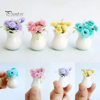 Имитация цветка кукольный домик миниатюрная модель украшение для дома кафе сад декор кукла розовый