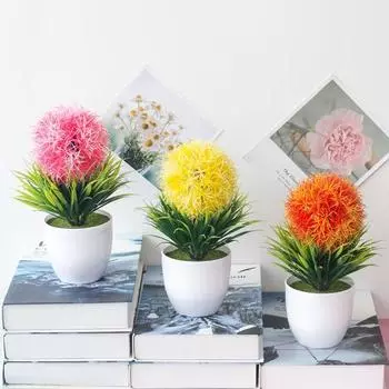 Имитация цветка львиного зева бонсай нежный изысканный синтетический искусственный балконный цветочный горшок для свадьбы оранжевый