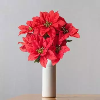 Имитация цветка, реалистичная, без полива, красивая, добавляет прикосновения, искусственный рождественский домашний декор белый