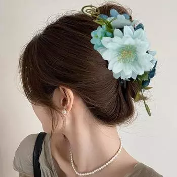 Имитация цветка заколка для волос Боковая челка 3D цветок заколка декоративная сильная фиксация женская заколка для волос аксессуар для волос синий