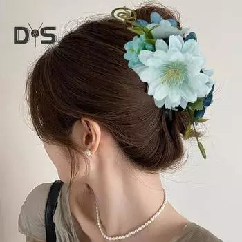 Имитация цветка заколка для волос Боковая челка 3D цветок заколка декоративная сильная фиксация женская заколка для волос аксессуар для волос синий