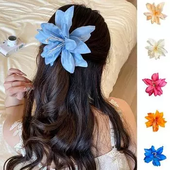 Имитация цветка заколка для волос боковая челка невыцветающая заколка декоративная безопасная женская прическа кремовый