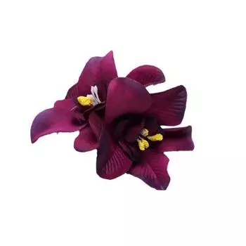 Имитация цветка заколка для волос гавайский цветочный декор боковая заколка для волос аксессуары для волос пляжный отдых фотография женская заколка для волос фиолетовый