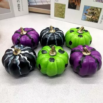 Имитация цветной тыквы Модель цветного украшения Реквизит для фестиваля урожая Демонстрация реквизита для стрельбы Набор аксессуаров для венка Реквизит для тыквы A
