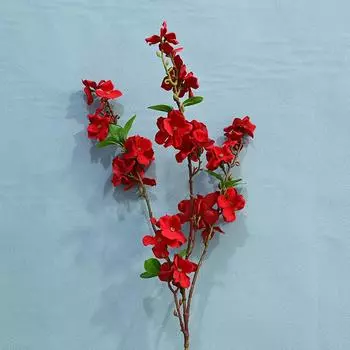 Имитация цветочной ветки со звездой Имитация цветка Поддельная цветочная ветка Отдельная вишневая ветка для гостиной Цветок сливы Шелковый цветок 85cm красный
