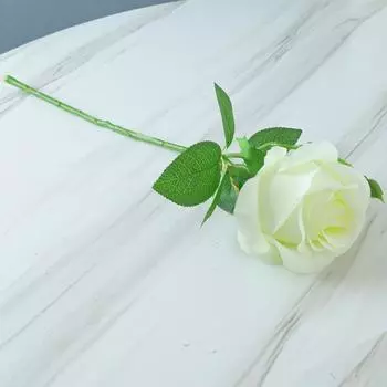 Имитация цветов Украшение гостиной Обеденный стол Роза Одиночный букет Свадебный искусственный цветок Украшение из сухоцветов Высококачественная цветочная композиция белый