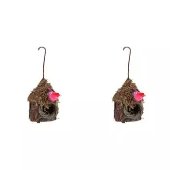 Имитация дерева птичье гнездо разведение повесить плетеный вручную открытый двор домик для птиц