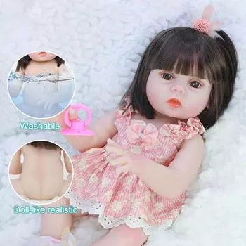Имитация детского возрождения, комфортная спальная эмалированная кукла, детская игрушка для девочек и мальчиков 53cm