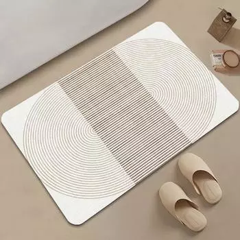 Имитация диатомита Подушка для грязи Впитывающий Быстросохнущий Нескользящий Коврик Туалет Туалет Туалет Дверь Вход в ванную 40*60cm