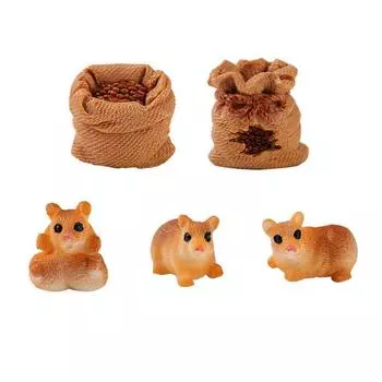 Имитация джутовой сумки Микро Ландшафтное украшение Милая Мышь Животное Кукла Садоводство DIY Ландшафтное украшение Аксессуары Кукла