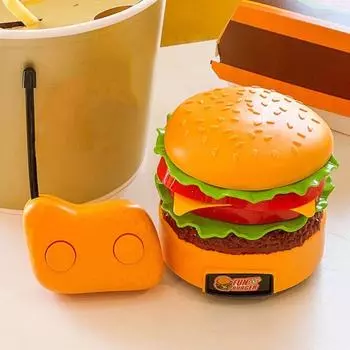 Имитация еды, гамбургер, радиоуправляемая машина, вращающаяся на 360 градусов, детский электромобиль, игрушечный автомобиль as picture