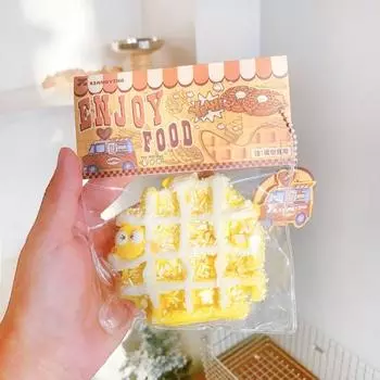 Имитация еды, игрушка-щипок, медленный отскок, вафельный пончик, десерт, снятие стресса, хлюпает, сенсорная игрушка для сжимания, для детей и взрослых, подарок на день рождения H