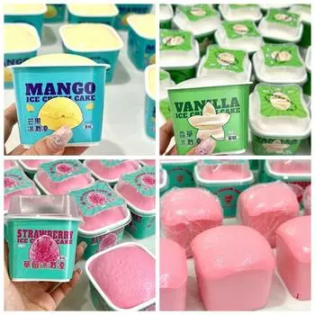 Имитация еды Медленно поднимающийся липкий хлеб Мягкое мороженое Медленно отскакивающая игрушка для детей mango