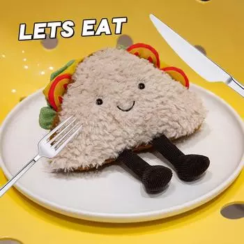 Имитация еды, веселый сэндвич, милый бургер, кукла, кукла, комфорт, плюшевая игрушка, подарок 13cm
