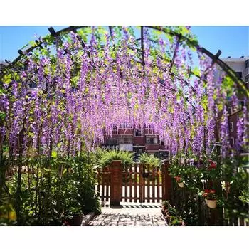 Имитация фиалок Виноградная лоза Висячая гирлянда Искусственный сад Украшение стены Гирлянда