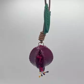 Имитация фруктовой подвески Кожаный брелок-подвеска в виде граната для сумки Украшение-подвеска Женский рюкзак Изысканные аксессуары