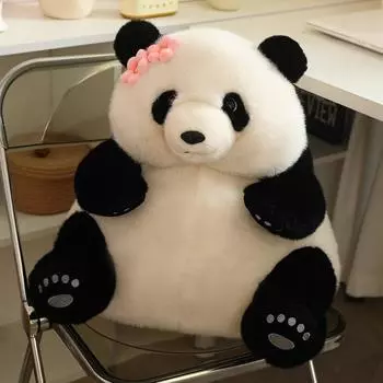 Имитация гигантской панды, плюшевая игрушка, национальное достояние, панда, цветок, кукла, обнимающая спящую куклу, кукла, подарок на день рождения, женский, милый 25Cm [0.42kg]