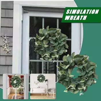 Имитация гирлянды, украшение для двери, кулон, кольцо в виде травы, декоративный дверной молоток зелёный