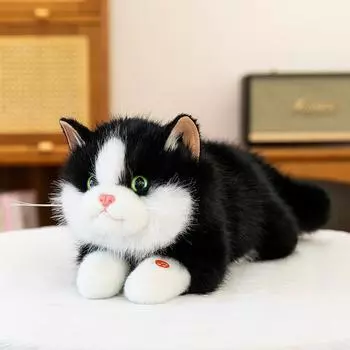 Имитация голоса Кукла-марионетка Кошка Кукла Милая плюшевая игрушка Кукла Девочка Детская площадка Котенок Успокаивающий подарок 45cm0.48kg чёрный