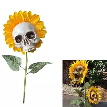 Имитация головы, украшение для сада подсолнечника, украшение для патио, двора жёлтый